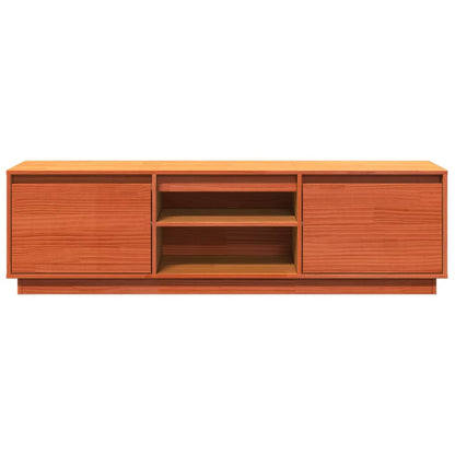 vidaXL TV Cabinet Wax Brown 140x35x40 cm Solid Wood Pine