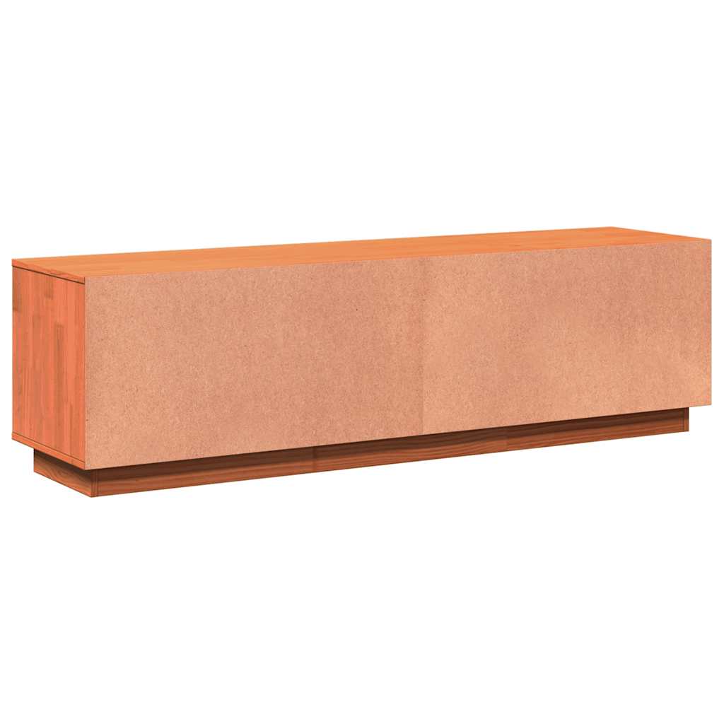 vidaXL TV Cabinet Wax Brown 140x35x40 cm Solid Wood Pine