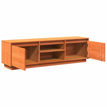 vidaXL TV Cabinet Wax Brown 140x35x40 cm Solid Wood Pine