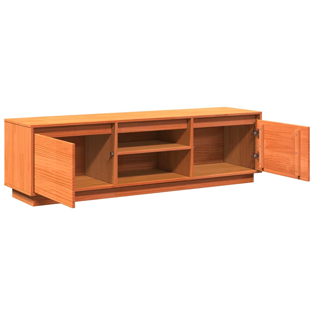 vidaXL TV Cabinet Wax Brown 140x35x40 cm Solid Wood Pine