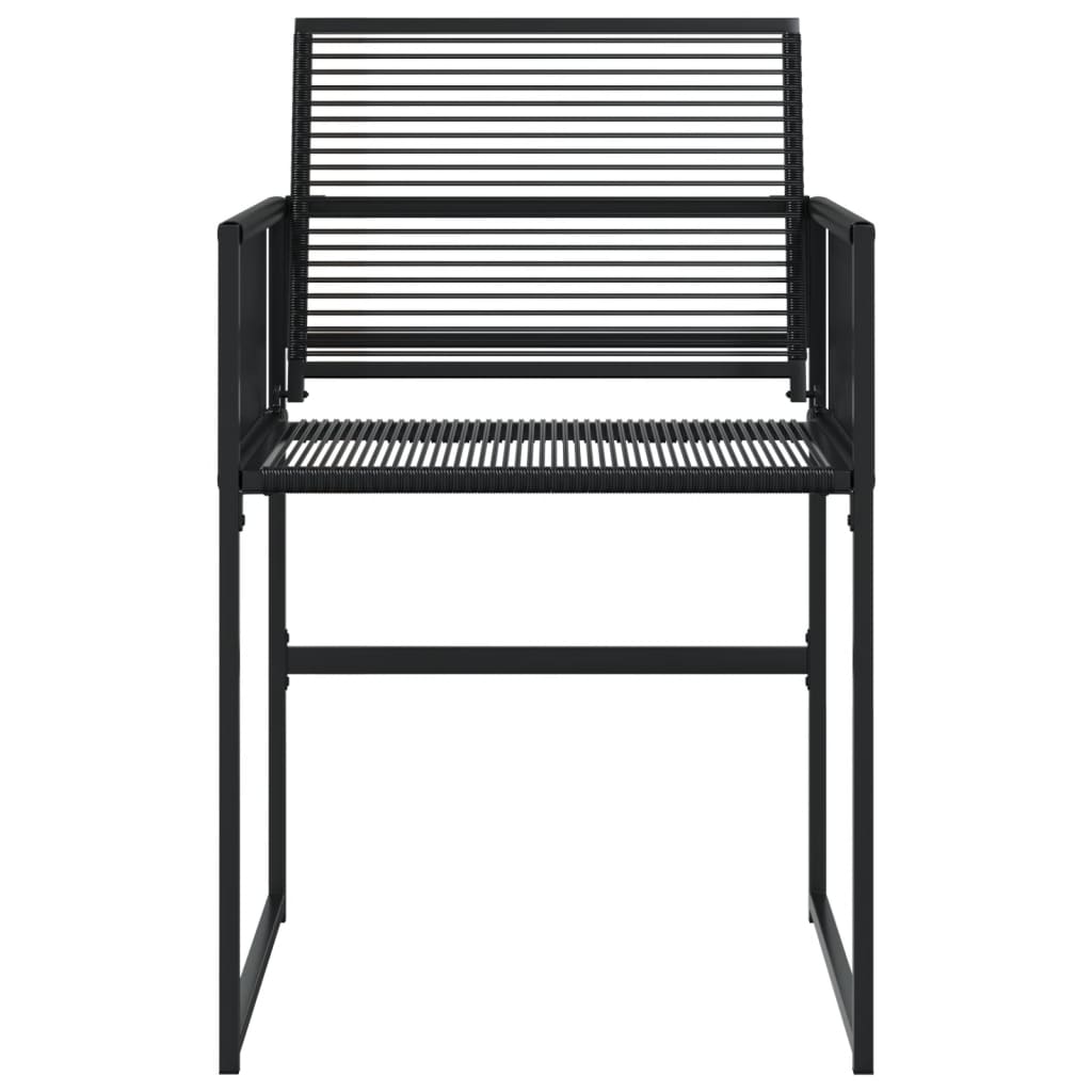 vidaXL Garden Chairs 4 pcs Black Poly Rattan