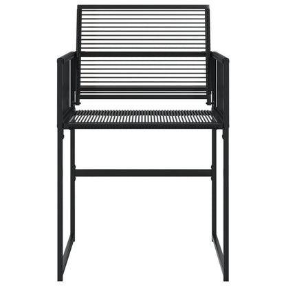 vidaXL Garden Chairs 4 pcs Black Poly Rattan