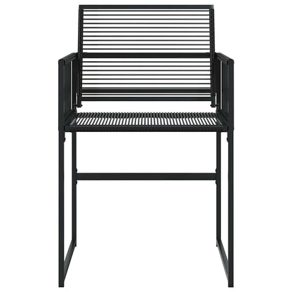 vidaXL Garden Chairs 4 pcs Black Poly Rattan
