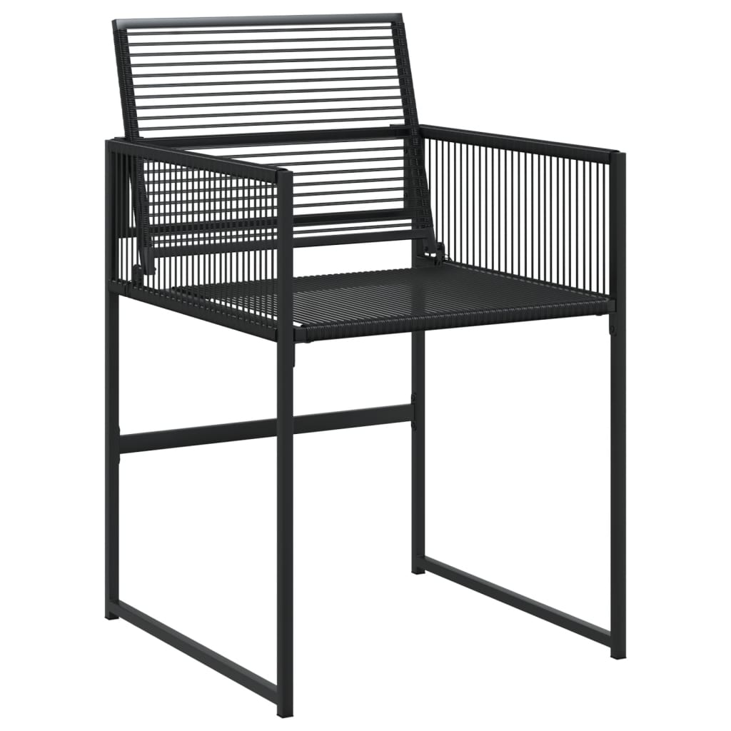 vidaXL Garden Chairs 4 pcs Black Poly Rattan