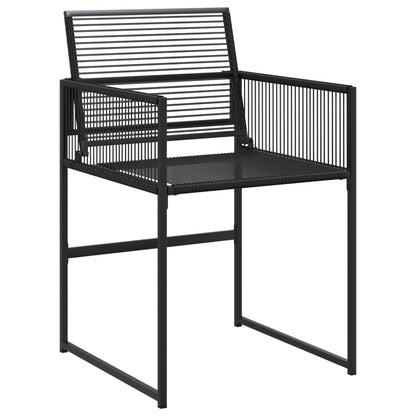 vidaXL Garden Chairs 4 pcs Black Poly Rattan