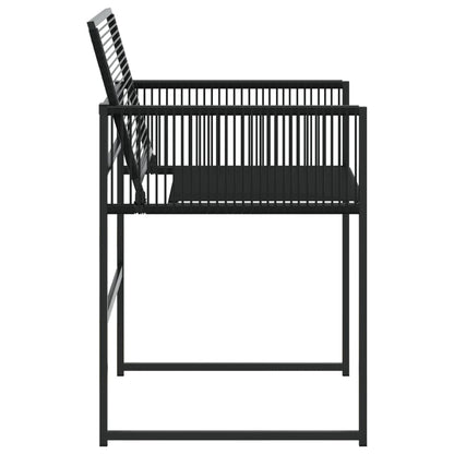 vidaXL Garden Chairs 4 pcs Black Poly Rattan