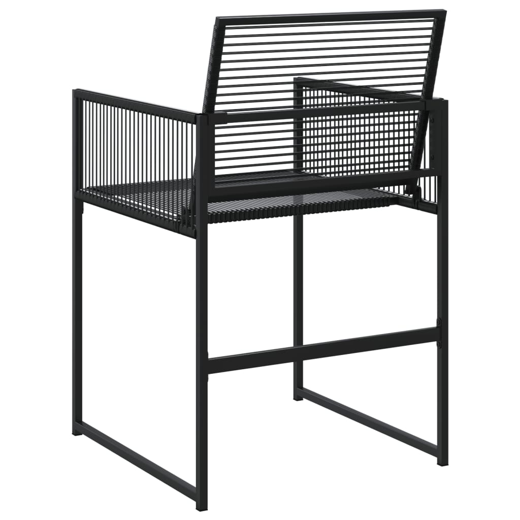 vidaXL Garden Chairs 4 pcs Black Poly Rattan