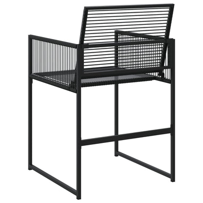 vidaXL Garden Chairs 4 pcs Black Poly Rattan