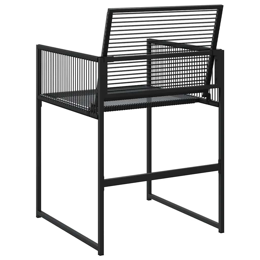 vidaXL Garden Chairs 4 pcs Black Poly Rattan