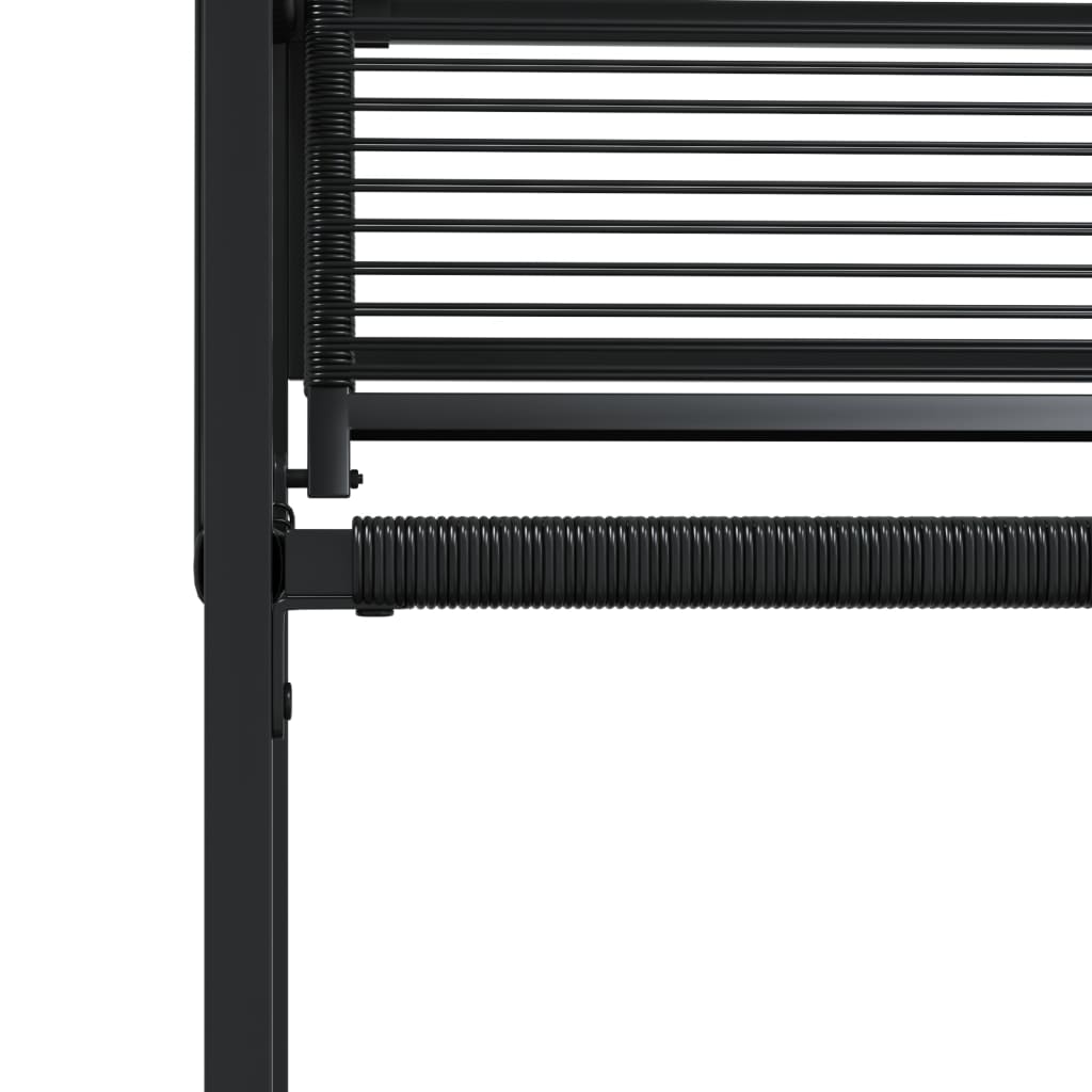 vidaXL Garden Chairs 4 pcs Black Poly Rattan