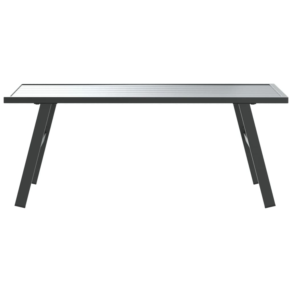 vidaXL Garden Coffee Table Black 90x45x35 cm Powder-coated Steel