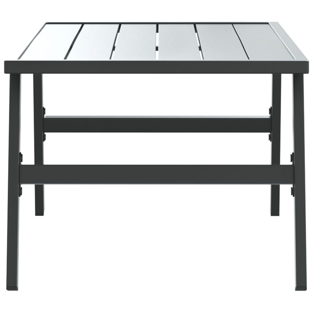 vidaXL Garden Coffee Table Black 90x45x35 cm Powder-coated Steel