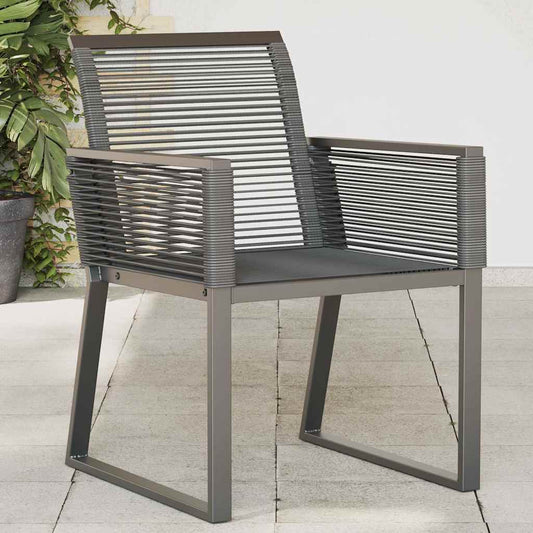 vidaXL Garden Chairs 2 pcs Black Poly Rattan