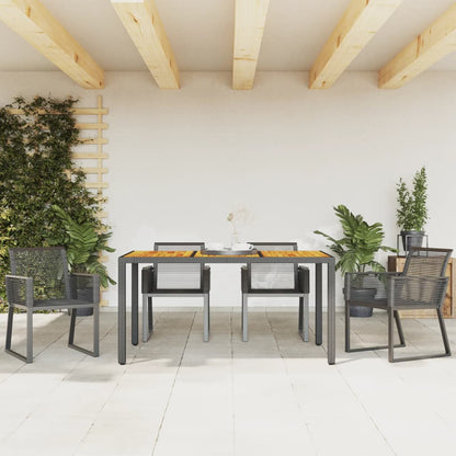 vidaXL Garden Chairs 4 pcs Black Poly Rattan