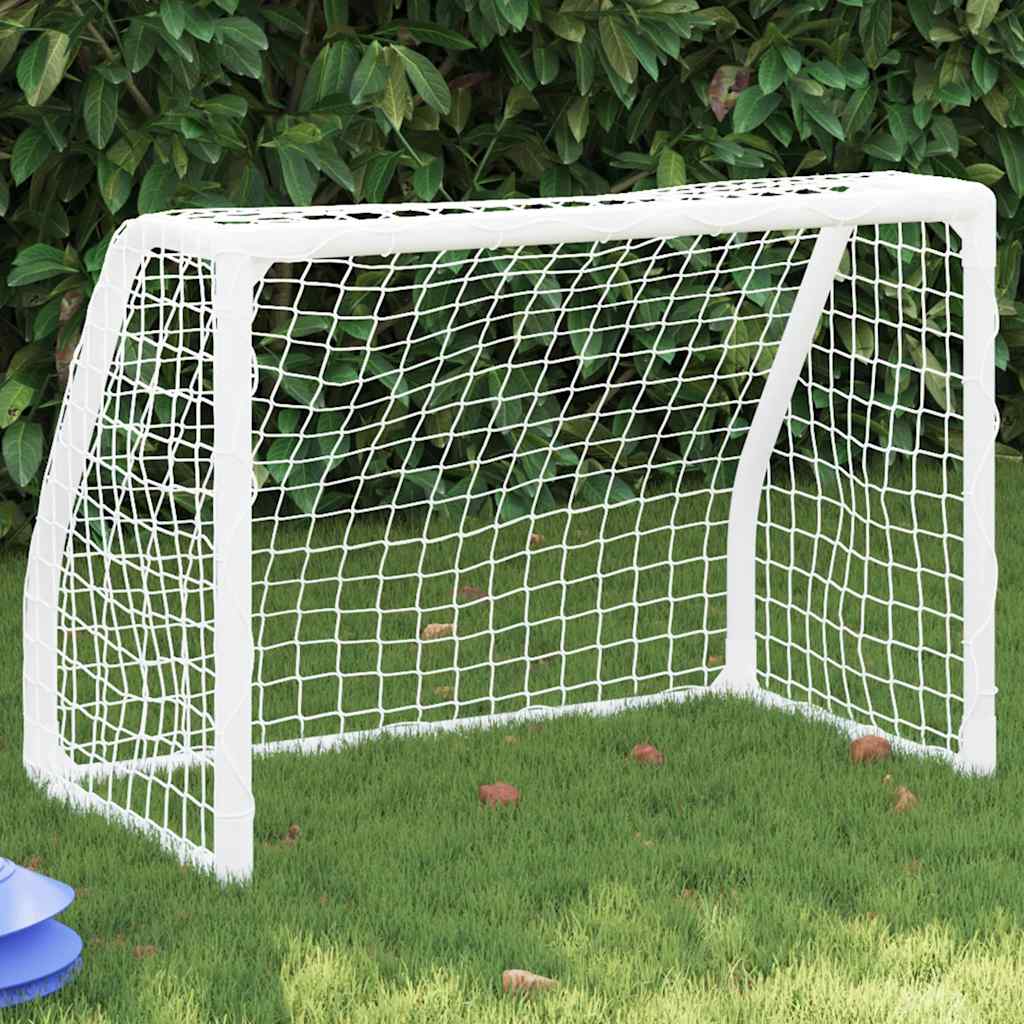 vidaXL Kids'Football Goals 2 pcs with Ball White 64x35x48 cm Metal