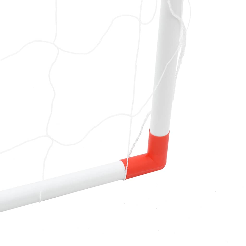 vidaXL Kids'Football Goal with Balls 2-in-1 White 184x64x124 cm
