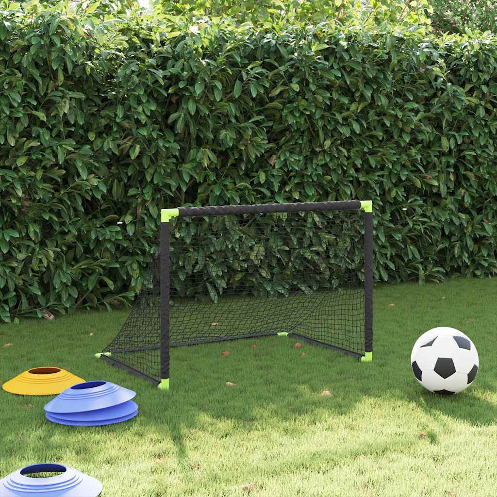 vidaXL Kids'Football Goal Foldable Black 90x64x64 cm