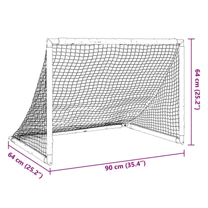 vidaXL Kids'Football Goal Foldable Black 90x64x64 cm
