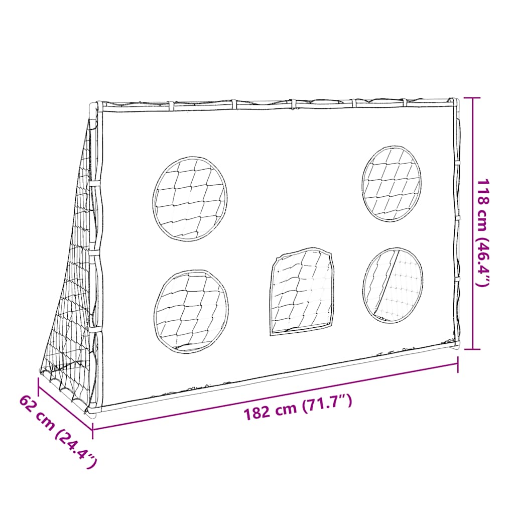 vidaXL Kids'Football Goal with Targeting Mat and Ball 182x62x118 cm