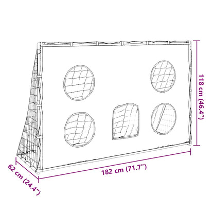 vidaXL Kids'Football Goal with Targeting Mat and Ball 182x62x118 cm