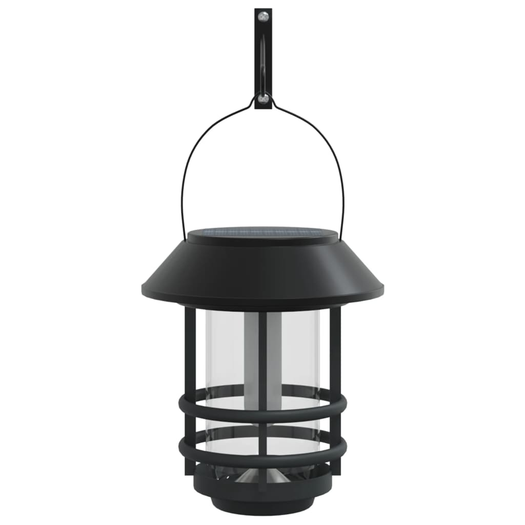 vidaXL Solar Outdoor Wall Lanterns 4 pcs Warm White Flickering Flame