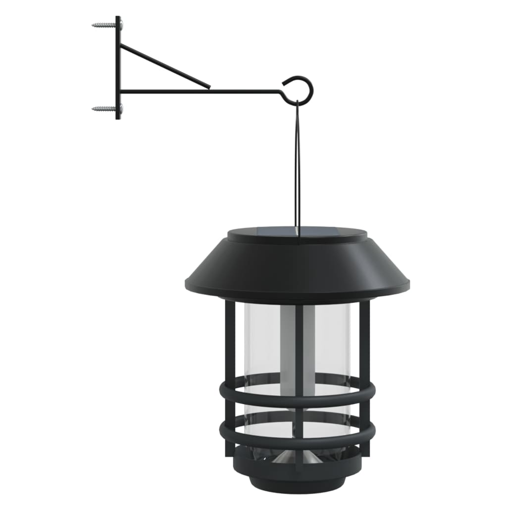 vidaXL Solar Outdoor Wall Lanterns 4 pcs Warm White Flickering Flame