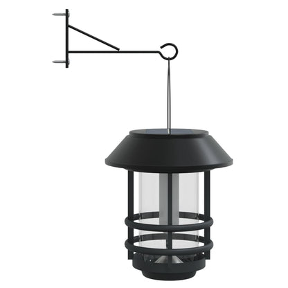 vidaXL Solar Outdoor Wall Lanterns 4 pcs Warm White Flickering Flame