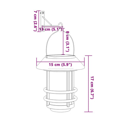 vidaXL Solar Outdoor Wall Lanterns 4 pcs White