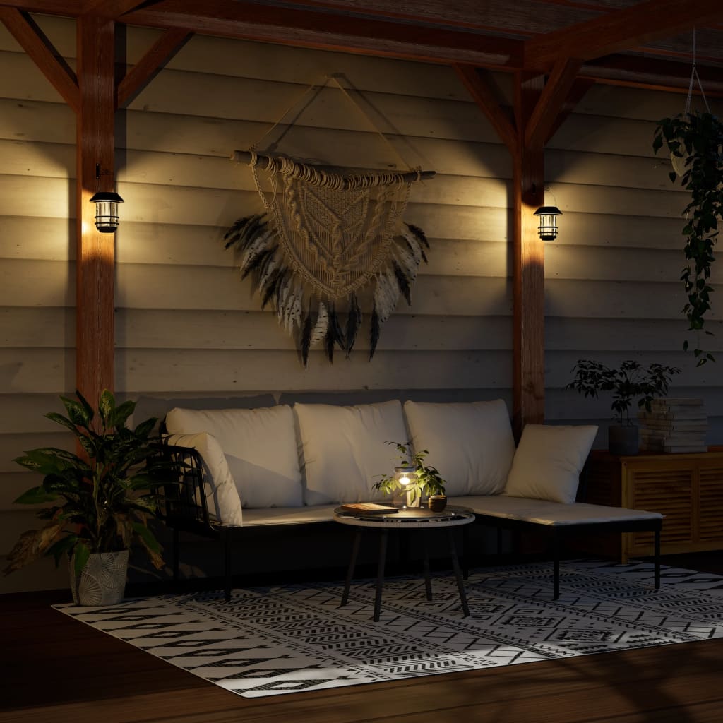 vidaXL Solar Outdoor Wall Lanterns 4 pcs White
