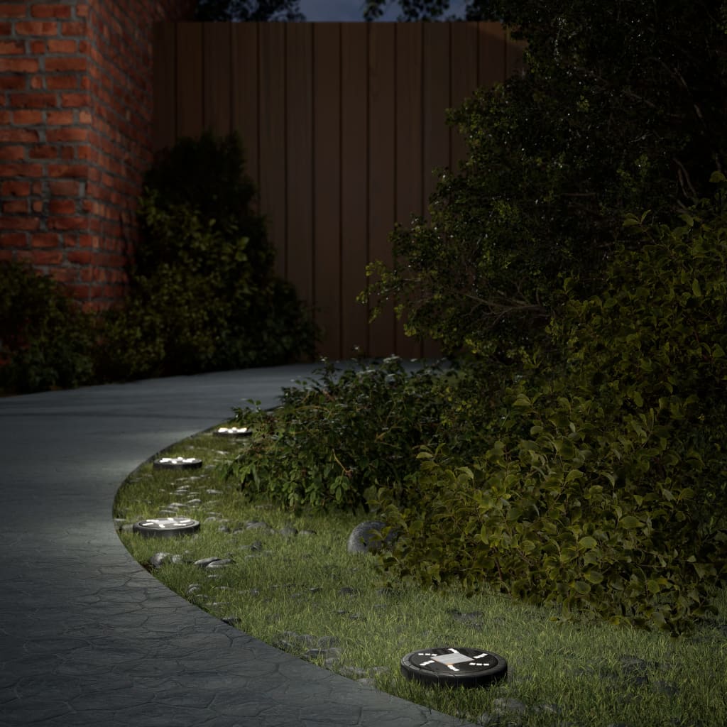 vidaXL Solar Ground Lights with Ground Spikes Outdoor 4 pcs Warm White