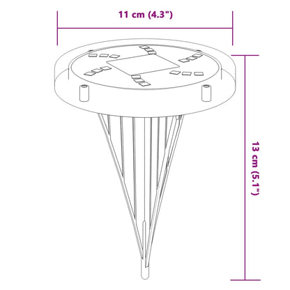 vidaXL Solar Ground Lights with Ground Spikes Outdoor 12 pcs Warm White