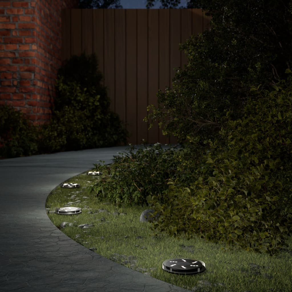 vidaXL Solar Ground Lights with Ground Spikes Outdoor 12 pcs Warm White