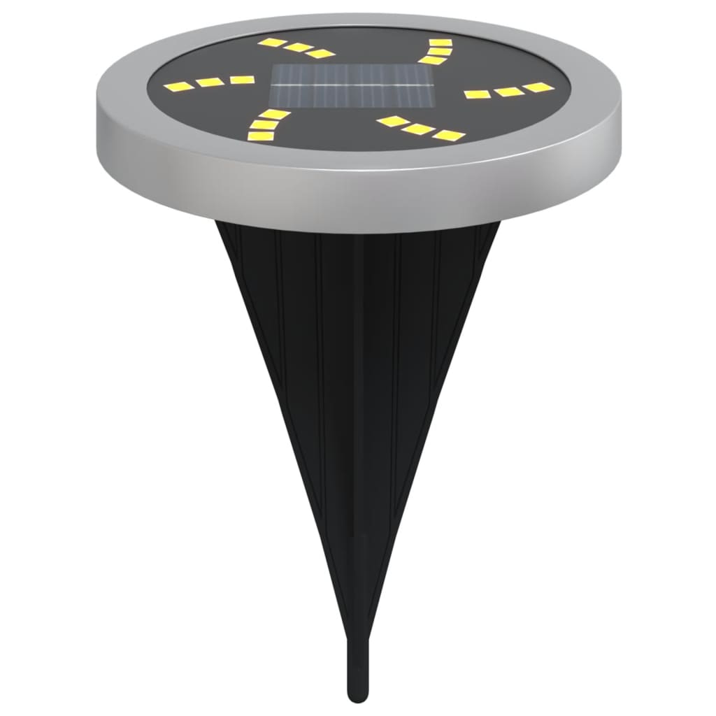 vidaXL Solar Ground Lights with Ground Spikes Outdoor 4 pcs Warm White