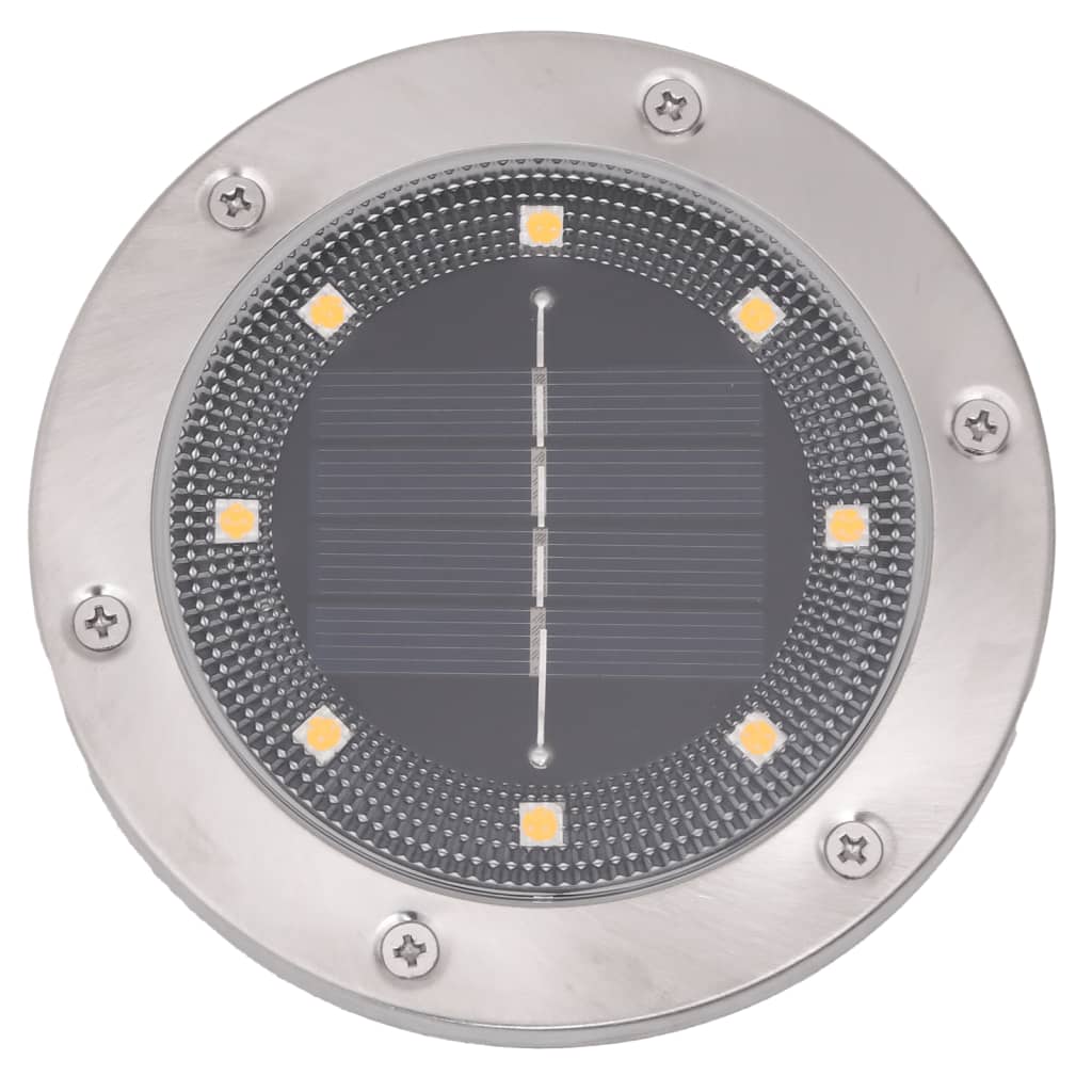 vidaXL Solar Ground Lights with Ground Spikes Outdoor 4 pcs Warm White