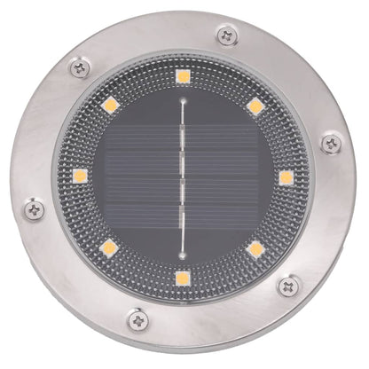 vidaXL Solar Ground Lights with Ground Spikes Outdoor 4 pcs Warm White