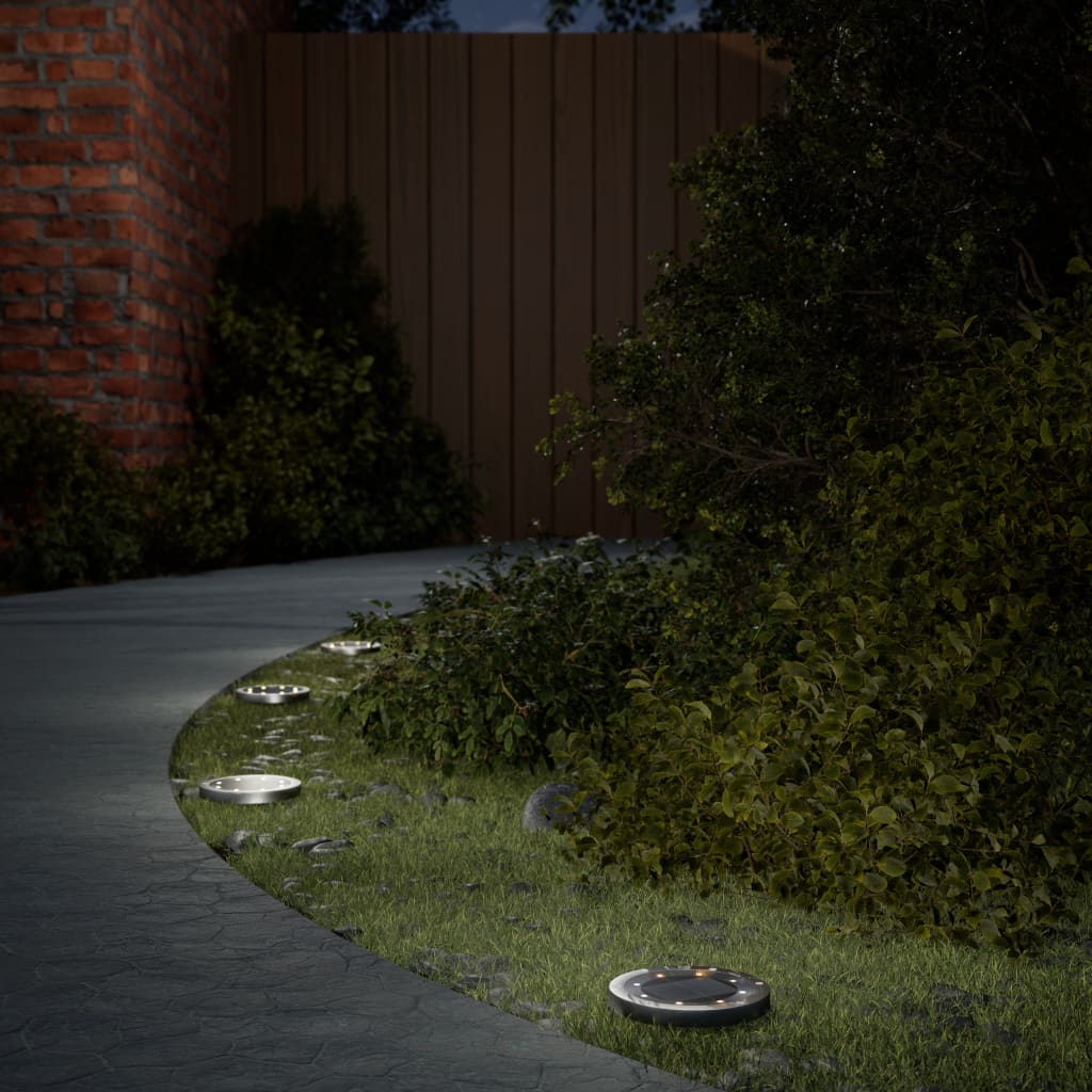 vidaXL Solar Ground Lights with Ground Spikes Outdoor 4 pcs Warm White