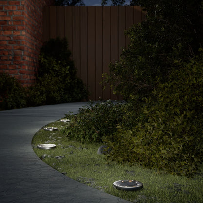 vidaXL Solar Ground Lights with Ground Spikes Outdoor 4 pcs Warm White