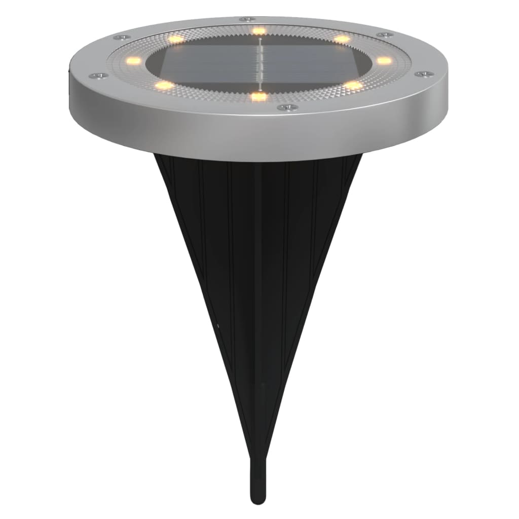 vidaXL Solar Ground Lights with Ground Spikes Outdoor 12 pcs Warm White