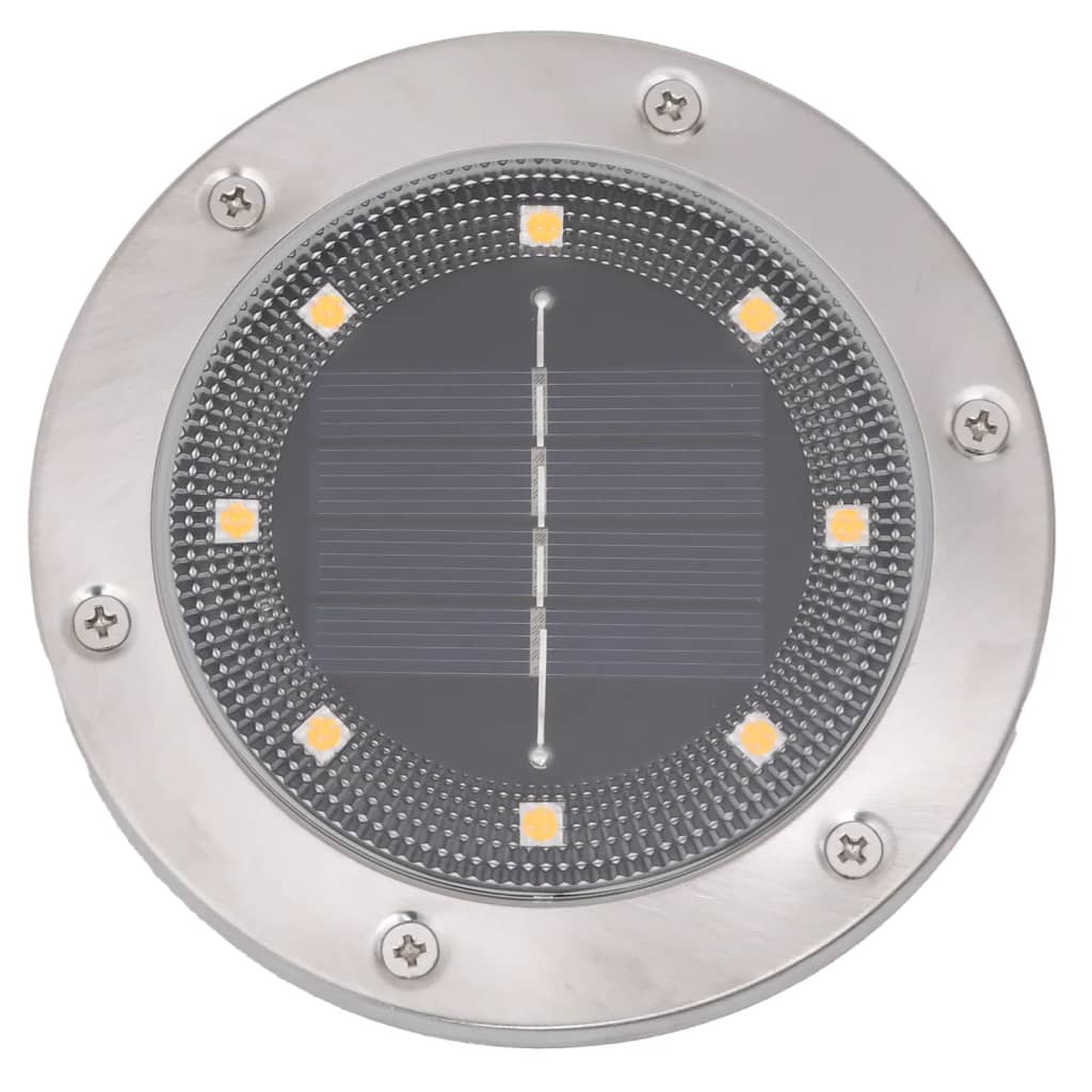 vidaXL Solar Ground Lights with Ground Spikes Outdoor 12 pcs Warm White