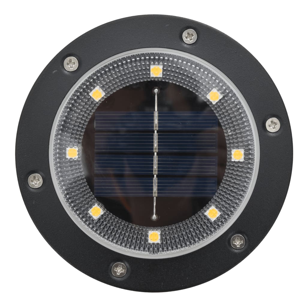 vidaXL Solar Ground Lights with Ground Spikes Outdoor 12 pcs Warm White