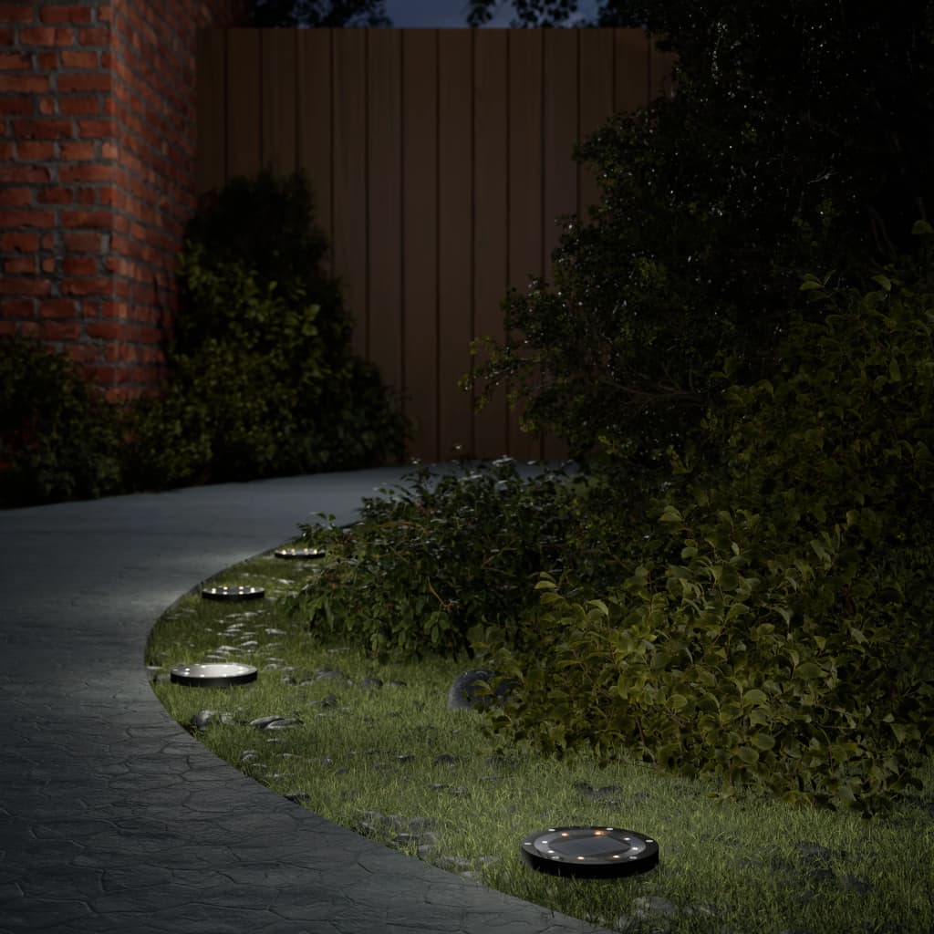vidaXL Solar Ground Lights with Ground Spikes Outdoor 12 pcs Warm White