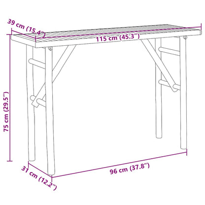 vidaXL Console Table 115x39x75 cm Bamboo