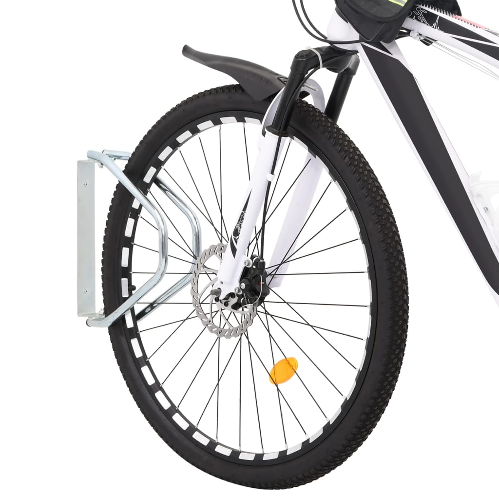 vidaXL Bicycle Stand Wall Mounted 2 pcs Galvanised Steel