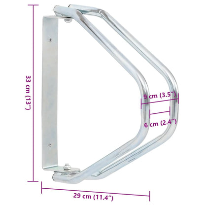vidaXL Bicycle Stand Wall Mounted 2 pcs Galvanised Steel