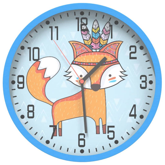 vidaXL Wall Clock Blue Ø25,5 cm Polystyrene and Glass