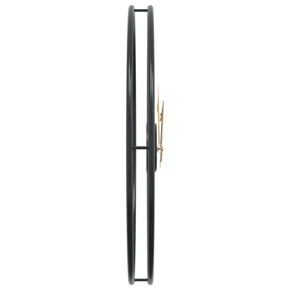 vidaXL Wall Clock Black Ø50 cm Iron