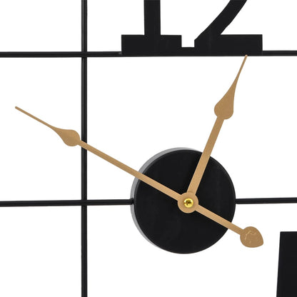 vidaXL Wall Clock Black Ø50 cm Iron
