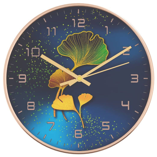 vidaXL Wall Clock Gold and Blue Ø29,5 cm Polystyrene and Glass