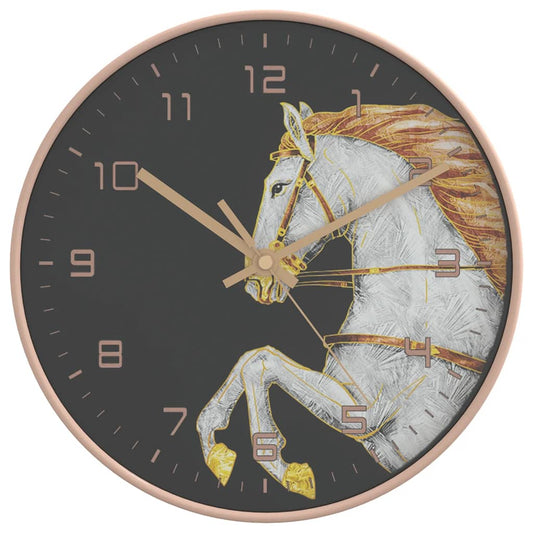 vidaXL Wall Clock Gold and White Ø29,5 cm Polystyrene and Glass