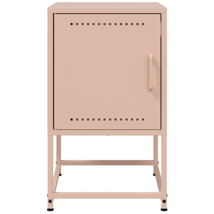 vidaXL Bedside Cabinets 2 pcs Pink 36x39x60.5 cm Steel